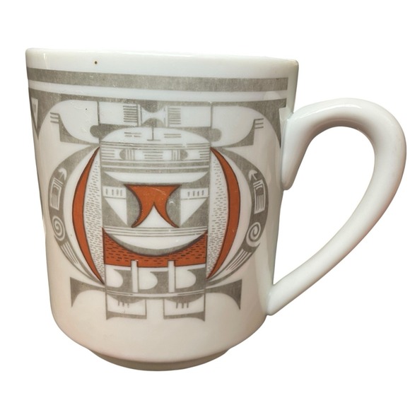 Vintage Coe Dru Ceramic Pacific NW Tribal Native American Style Coffee Mugs Cups - Picture 3 of 10